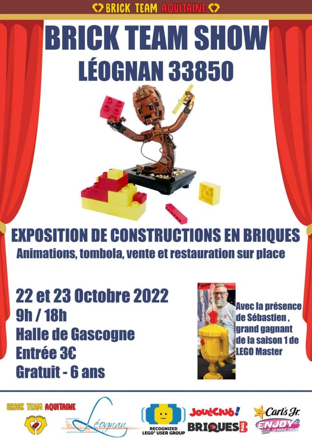 Exposition LEGO Expo LEGO Brick Team Show Léognan 2022 à Léognan (33850) Exposition LEGO Expo LEGO Brick Team Show Léognan 2022 à Léognan (33850)