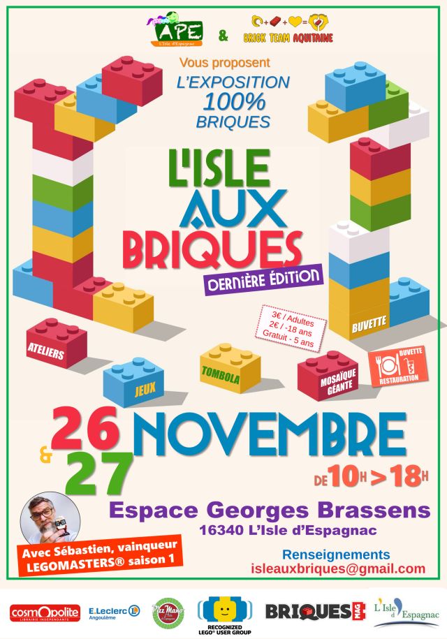 Exposition LEGO Expo LEGO L'Isle Aux Briques 2022 à L'Isle d'Espagnac (16340)