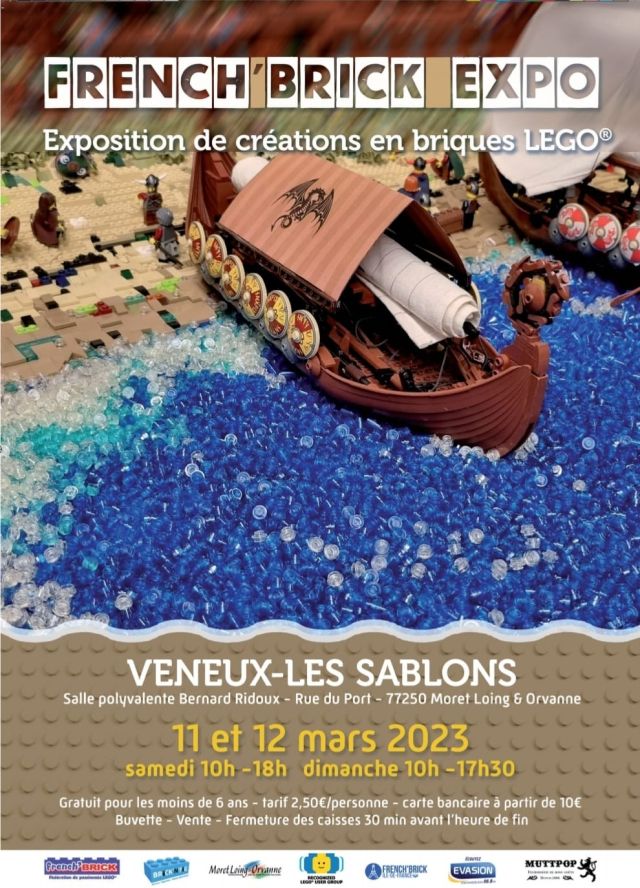 Exposition LEGO Expo LEGO French'Brick Veneux-les Sablons 2023 à Moret Loing & Orvanne (77250)