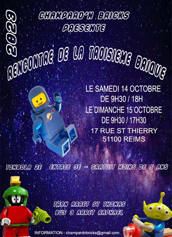 Exposition LEGO Expo LEGO Rencontre de la Troisième Brique 2023 à Reims (51100)