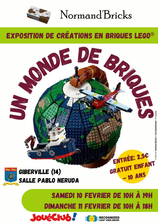 Exposition LEGO Expo LEGO Un Monde de Briques 2024 à Giberville (14730)