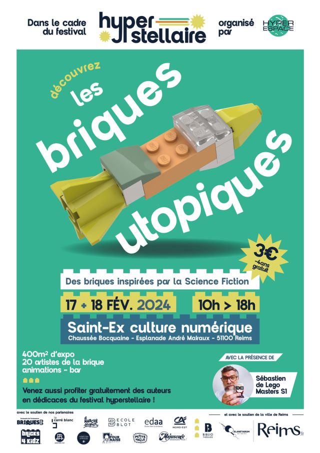 Exposition LEGO Expo LEGO Les Briques Utopiques 2024 à Reims (51454) Exposition LEGO Expo LEGO Les Briques Utopiques 2024 à Reims (51454)