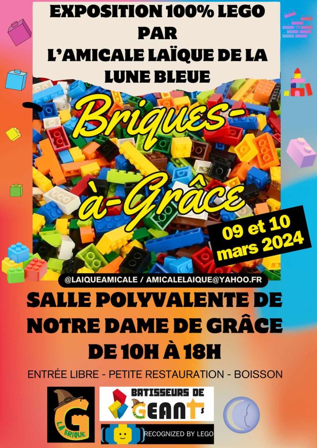 Exposition LEGO Expo LEGO Briques-à-Grâce 2024 à Notre-Dame-de-Grâce (44530) Exposition LEGO Expo LEGO Briques-à-Grâce 2024 à Notre-Dame-de-Grâce (44530)