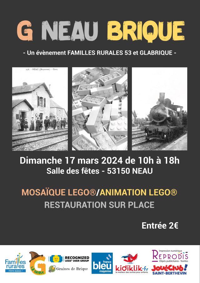 Exposition LEGO Expo LEGO G Neau Brique 2024 à Neau (53150) Exposition LEGO Expo LEGO G Neau Brique 2024 à Neau (53150)