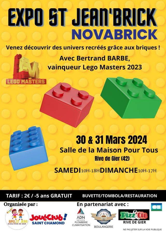 Exposition LEGO Expo LEGO St Jean'Brick 2024 à Rive de Gier (42800)