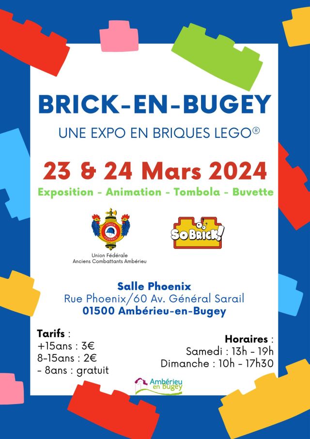 Exposition LEGO Expo LEGO Brick-en-Bugey 2024 à Ambérieu-en-Bugey (01500) Exposition LEGO Expo LEGO Brick-en-Bugey 2024 à Ambérieu-en-Bugey (01500)