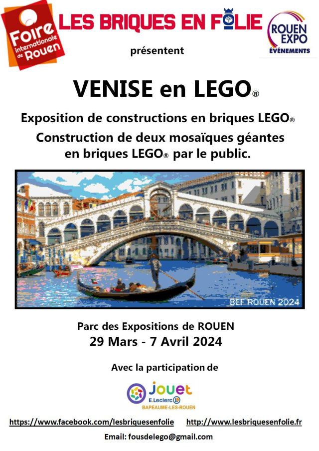 Exposition LEGO Expo LEGO Venise en LEGO Rouen 2024 à Le Grand-Quevilly (76120)