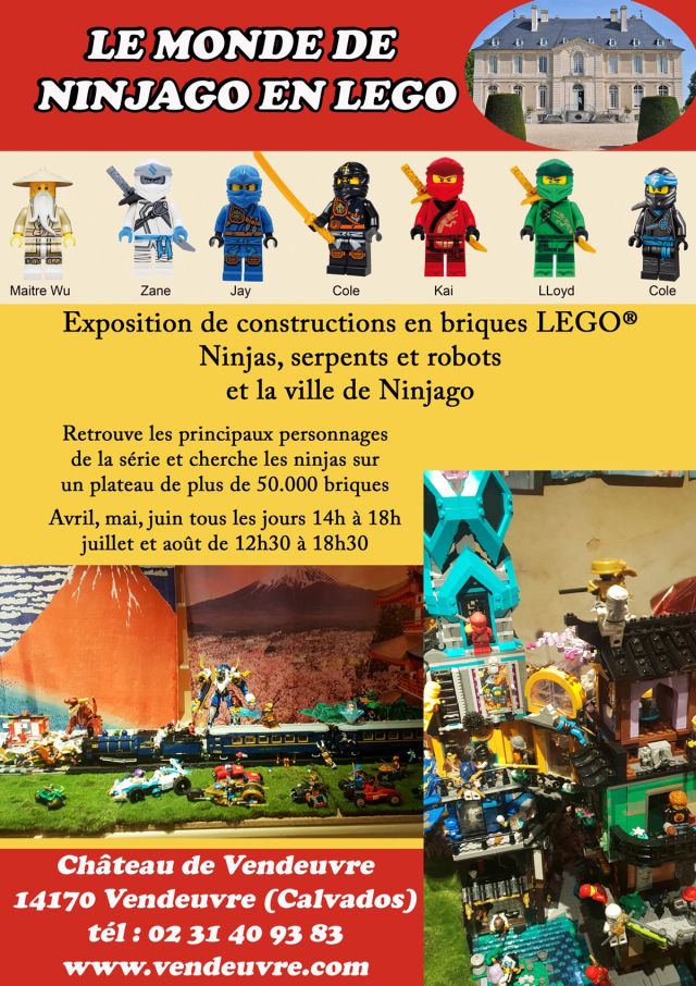 Exposition LEGO Expo LEGO Le Monde de Ninjago au Château de Vendeuvre à Vendeuvre (14170)
