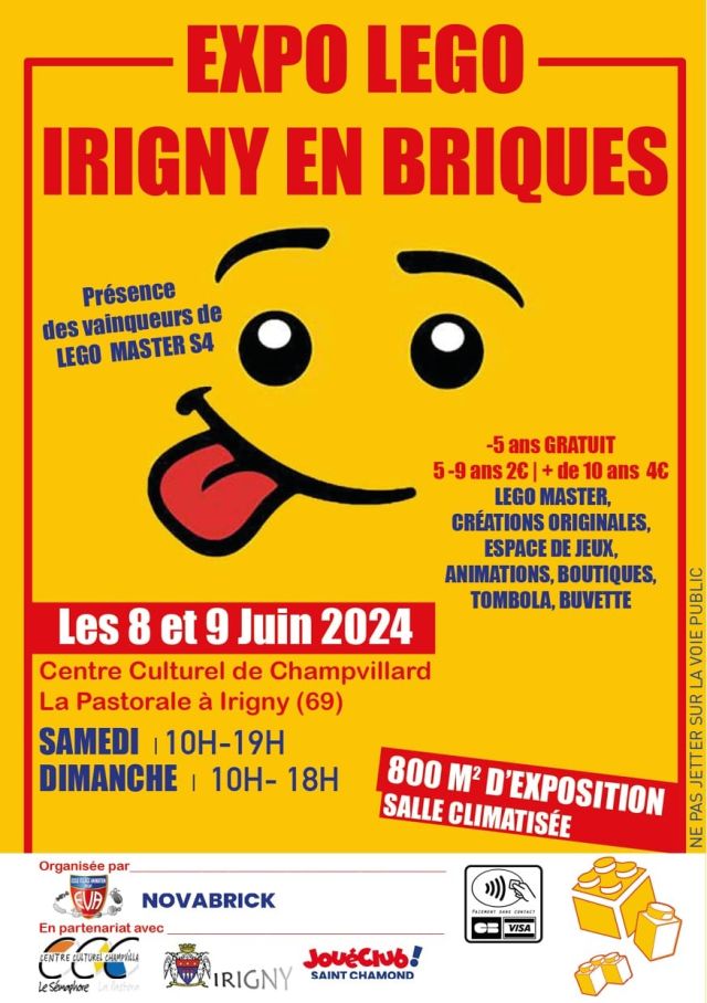 Exposition LEGO Expo LEGO Irigny en Briques 2024 à Irigny (69100) Exposition LEGO Expo LEGO Irigny en Briques 2024 à Irigny (69100)