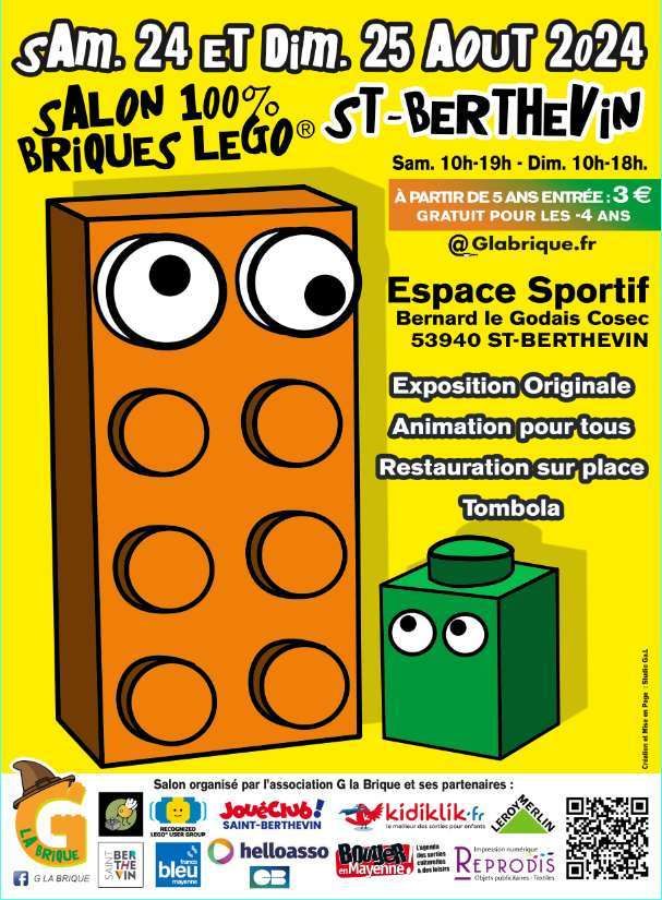 Exposition LEGO Expo LEGO G la Brique St-Berthevin 2024 à Saint-Berthevin (53940) Exposition LEGO Expo LEGO G la Brique St-Berthevin 2024 à Saint-Berthevin (53940)