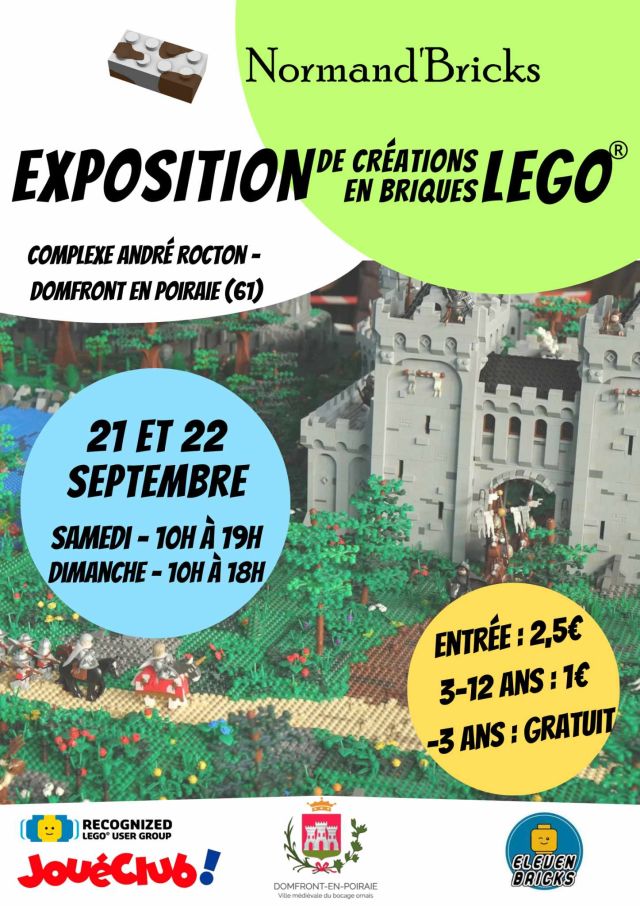 Exposition LEGO Expo LEGO Normand'Bricks 2024 à Domfront en Poiraie (61700) Exposition LEGO Expo LEGO Normand'Bricks 2024 à Domfront en Poiraie (61700)