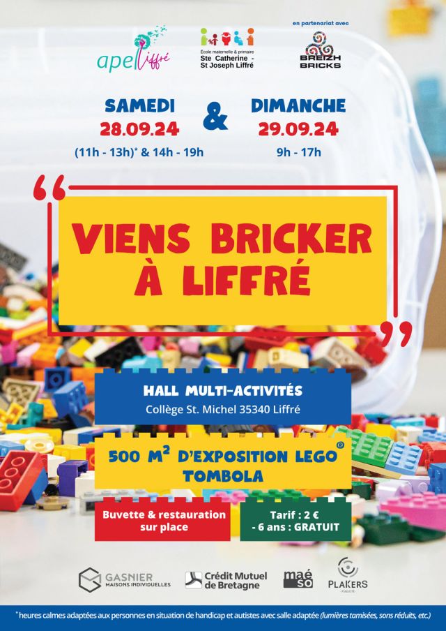 Exposition LEGO Expo LEGO Viens Bricker à Liffré 2024 à Liffré (35340) Exposition LEGO Expo LEGO Viens Bricker à Liffré 2024 à Liffré (35340)