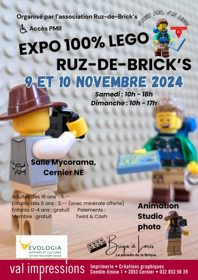 Exposition LEGO Expo LEGO Ruz-de-Brick's 2024 à Cernier (2053) Exposition LEGO Expo LEGO Ruz-de-Brick's 2024 à Cernier (2053)