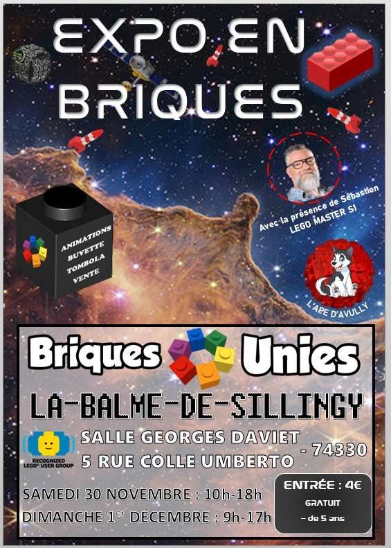 Exposition LEGO Expo LEGO Briques Unies 2024 à La-Balme-de-Sillingy (74330) Exposition LEGO Expo LEGO Briques Unies 2024 à La-Balme-de-Sillingy (74330)