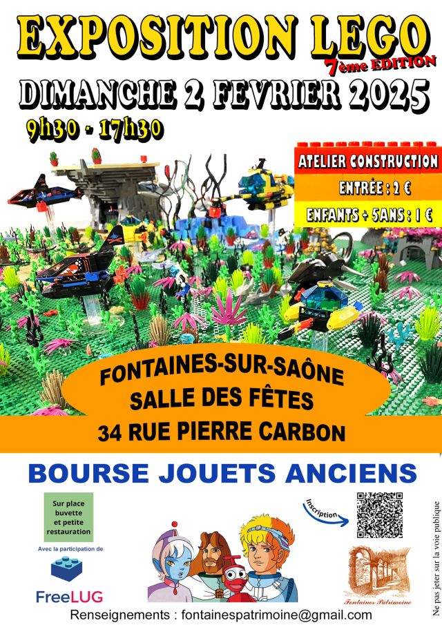 Exposition LEGO Expo LEGO Fontaines 2025 à Fontaines-sur-Saône (69270) Exposition LEGO Expo LEGO Fontaines 2025 à Fontaines-sur-Saône (69270)