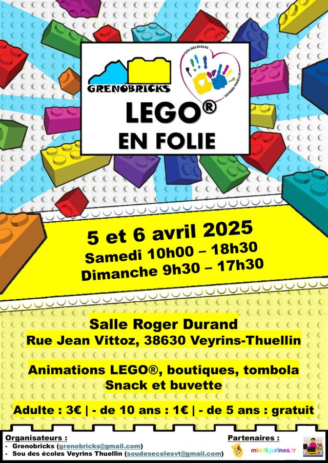 Exposition LEGO Expo LEGO en folie ! Grenobricks 2025 à Veyrins-Thuellin (38630) Exposition LEGO Expo LEGO en folie ! Grenobricks 2025 à Veyrins-Thuellin (38630)