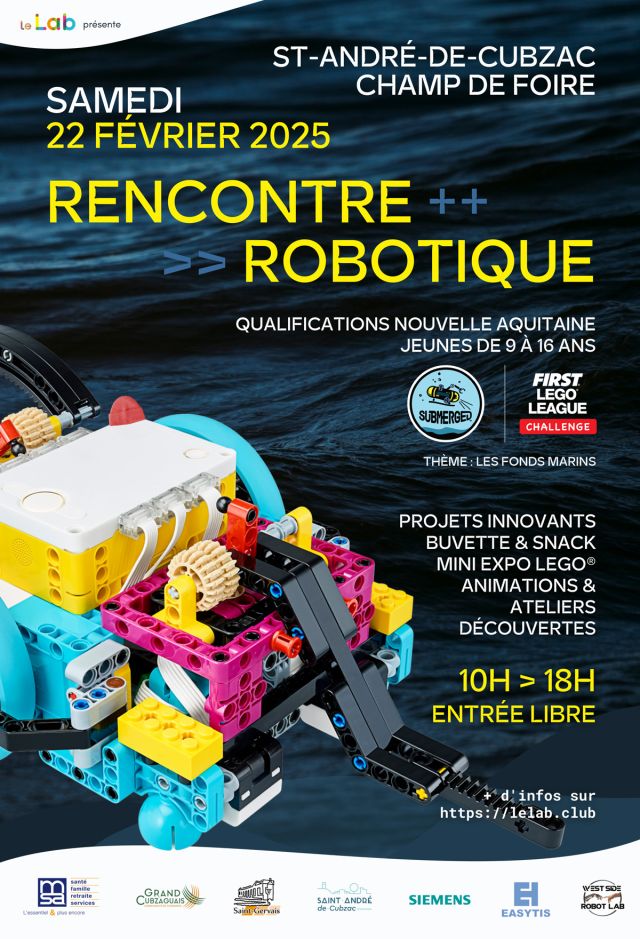 Exposition LEGO Mini Expo LEGO // Rencontre Robotique Le Lab 2025 à Saint-André-de-Cubzac (33240) Exposition LEGO Mini Expo LEGO // Rencontre Robotique Le Lab 2025 à Saint-André-de-Cubzac (33240)