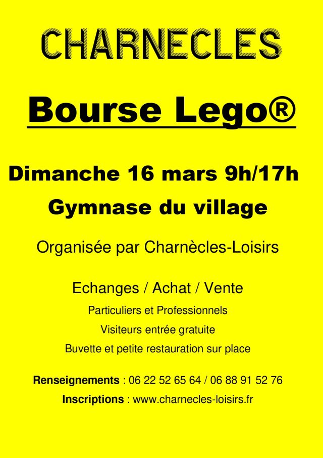 Exposition LEGO Bourse LEGO Charnècles Loisirs 2025 à Charnècles (38140) Exposition LEGO Bourse LEGO Charnècles Loisirs 2025 à Charnècles (38140)