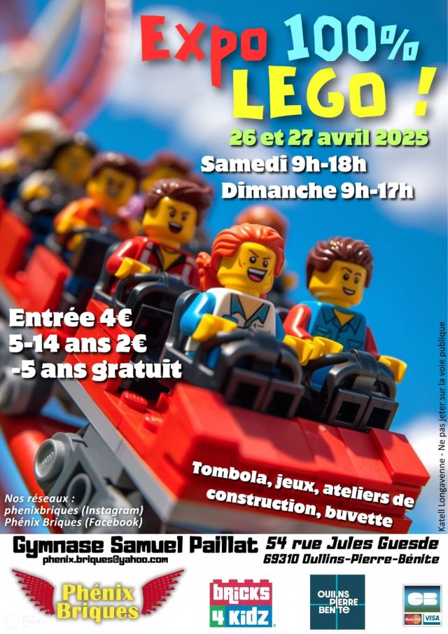 Exposition LEGO Expo LEGO Phénix Briques 2025 à Oullins-Pierre-Bénite (69310) Exposition LEGO Expo LEGO Phénix Briques 2025 à Oullins-Pierre-Bénite (69310)