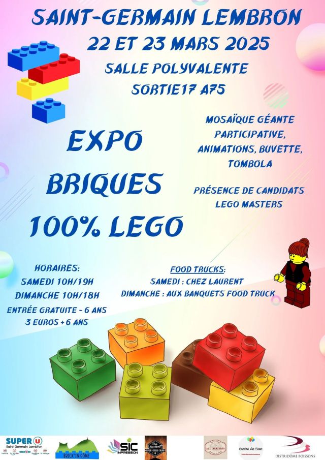 Exposition LEGO Expo LEGO Brick'in Dôme 2025 à Saint-Germain Lembron (63340) Exposition LEGO Expo LEGO Brick'in Dôme 2025 à Saint-Germain Lembron (63340)