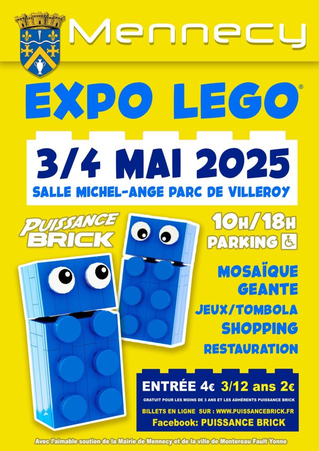Exposition LEGO Expo LEGO Puissance Brick Mennecy 2025 à Mennecy (91540) Exposition LEGO Expo LEGO Puissance Brick Mennecy 2025 à Mennecy (91540)