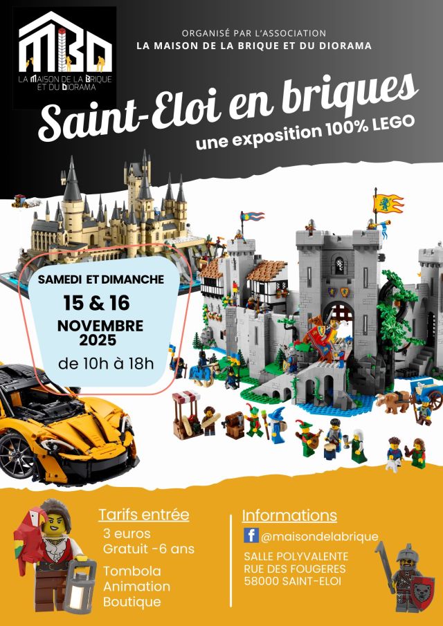 Exposition LEGO Expo LEGO Saint-Eloi en Briques 2025 à Saint-Eloi (58000)