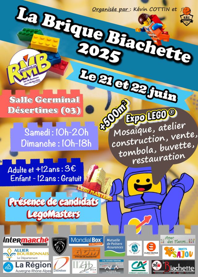 Exposition LEGO Expo LEGO La Brique Biachette 2025 à Désertine (03630)