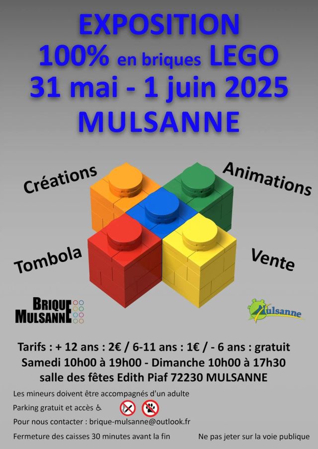 Exposition LEGO Expo LEGO Brique Mulsanne 2025 à Mulsanne (72230) Exposition LEGO Expo LEGO Brique Mulsanne 2025 à Mulsanne (72230)