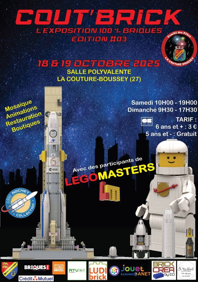 Exposition LEGO Expo LEGO Cout'Brick 2025 à La Couture-Boussey (27750)