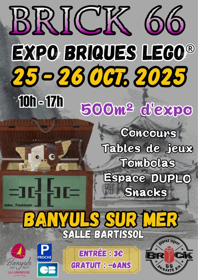 Exposition LEGO Expo LEGO Brick 66 2025 à Banyuls-sur-Mer (66016) Exposition LEGO Expo LEGO Brick 66 2025 à Banyuls-sur-Mer (66016)