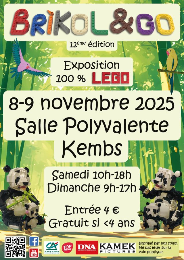 Exposition LEGO Expo LEGO BrikoL&Go 2025 à Kembs (68680) Exposition LEGO Expo LEGO BrikoL&Go 2025 à Kembs (68680)