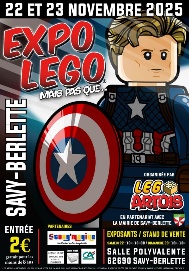 Exposition LEGO Expo LEGO Mais pas que... Savy-Berlette 2025 à Save-Berlette (62690) Exposition LEGO Expo LEGO Mais pas que... Savy-Berlette 2025 à Save-Berlette (62690)