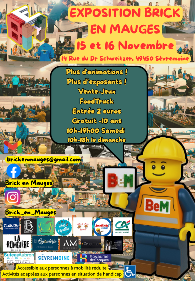 Exposition LEGO Expo LEGO Brick en Mauges 2025 à Sèvremoine (49450) Exposition LEGO Expo LEGO Brick en Mauges 2025 à Sèvremoine (49450)