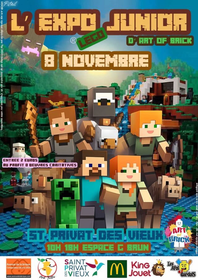Exposition LEGO Expo LEGO Junior d'Art of Brick 2025 à Saint-Privat-des-Vieux (30340)