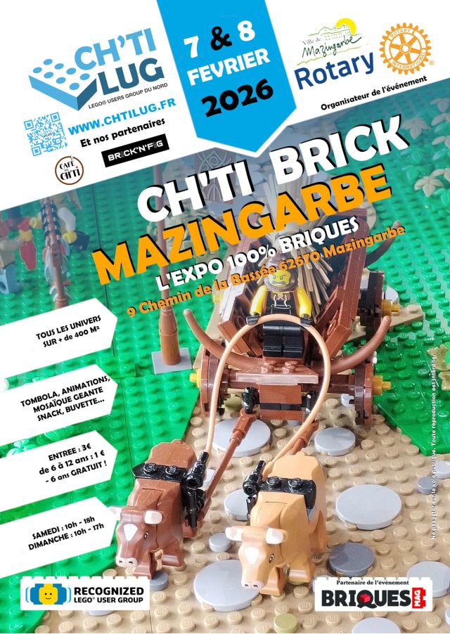 Exposition LEGO Expo LEGO Ch'ti Brick Mazingarbe 2026 à Mazingarbe (62670)