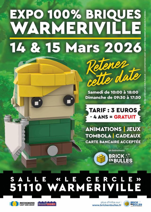 Exposition LEGO Expo LEGO Warmeriville 2026 à Warmeriville (51110)