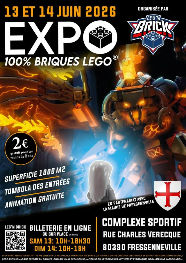 Exposition LEGO Expo LEGO Leg'N Brick 2026 à Fressenneville (80390)