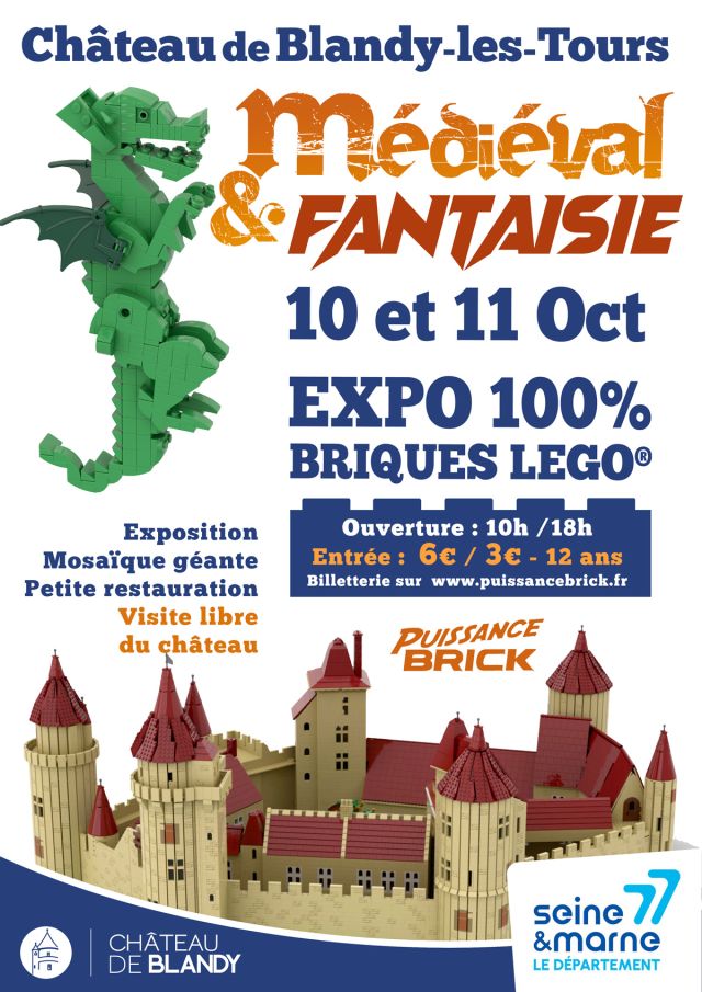 Exposition LEGO Expo LEGO Médiéval & Fantaisie Château de Blandy 2026 à Blandy-les-Tours (77115)