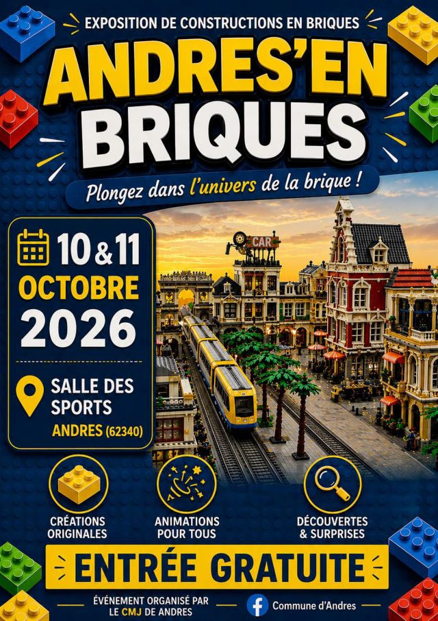 Exposition LEGO Expo LEGO Andres'en Briques 2026 à Andres (62340)