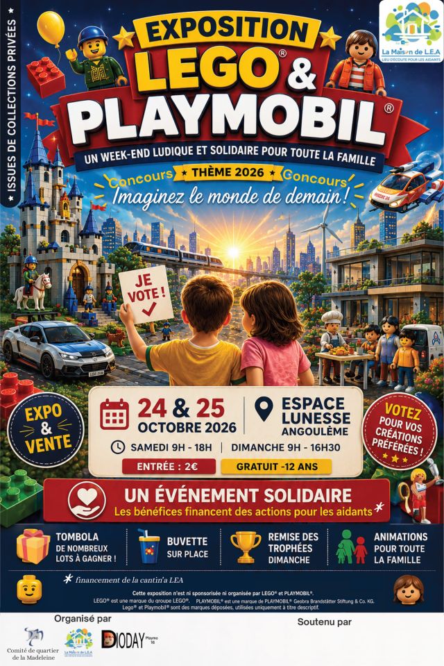 Exposition LEGO Expo LEGO & Playmobil Angoulème 2026 à Angoulème (16000)