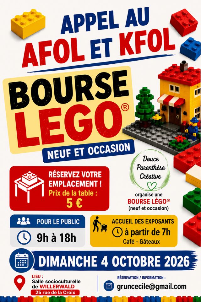 Exposition LEGO Bourse LEGO Willerwald 2026 à Willerwald (57430)