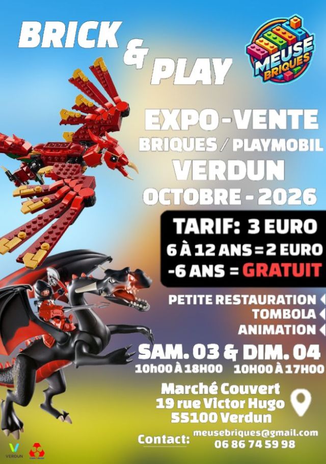 Exposition LEGO Expo Vente Brick & Play 2026 à Verdun (55100)