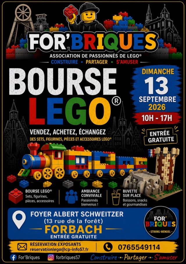 Exposition LEGO Bourse LEGO For'Briques 2026 à Forback à Forbach (57600)