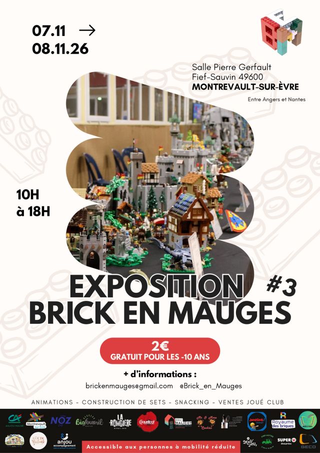 Exposition LEGO Expo LEGO Brick en Mauges 2026 à Montrevault-sur-Evre (49600)