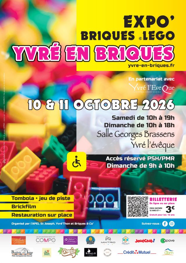Exposition LEGO Expo LEGO Yvré-en-Briques 2026 à Yvré-l'Évêque (72530)