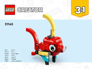 LEGO Creator 31145 pas cher, Le dragon rouge