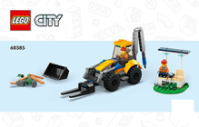 LEGO City 60385 La pelleteuse de chantier, Jouet Engin de Chantier