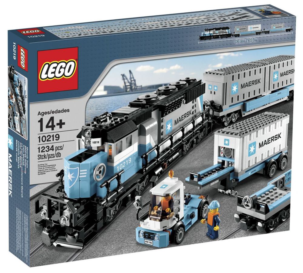 LEGO Creator 10219 pas cher, Le train porte-conteneurs Maersk