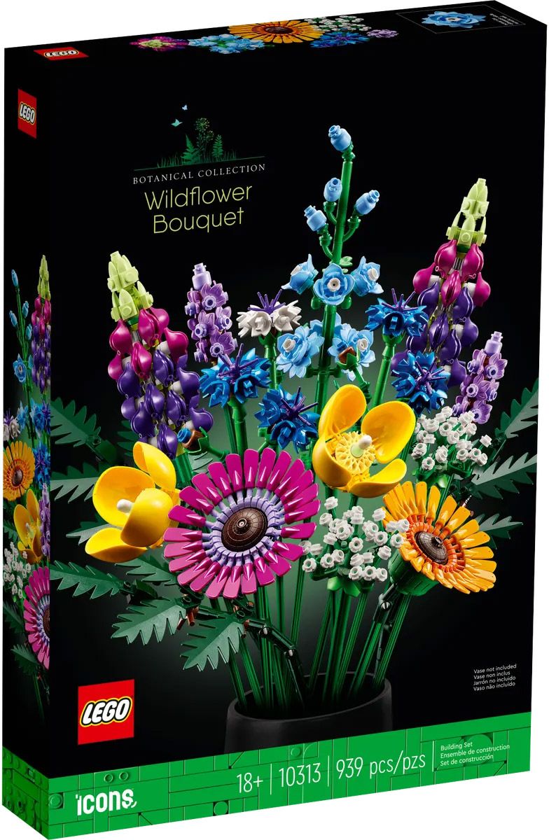 LEGO Icons Bouquet de Fleurs Sauvages 10313 LEGO : la boîte à Prix Carrefour
