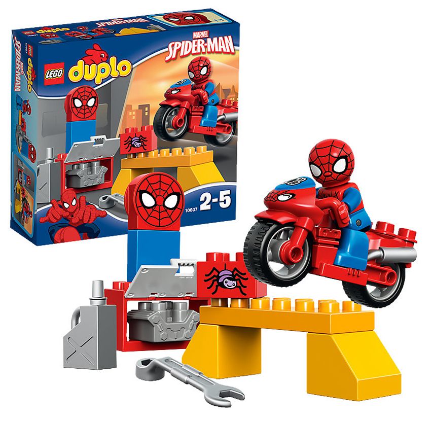 LEGO Duplo 10607 pas cher, L'atelier de la moto-araignée de Spider-Man